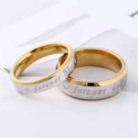 Fashion forever love Couple Gold Color Exquisite Engagement Jewelry Valentines