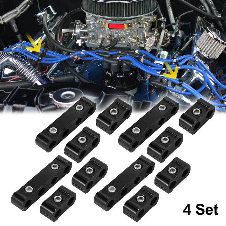 X Autohaux 4Set 8mm Car Engine Spark Plug Wire Separator Looms Dividers