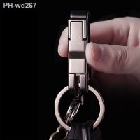 Belt Passable Car Keychain Men 39;s Creative Zinc Alloy High Quality Anti-Lost Dual Keyring Key Pendant Accessories Wholesale