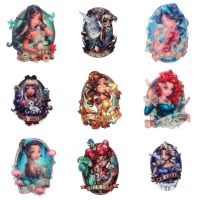 ☄ Disney Princess 5Pcs/lot Flatback Planar Resin Acrylic Hair Accessories Hair Bow Embellishment Cabochon Scrapbook DIY Craft