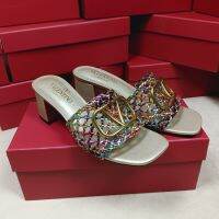 【 Free shipping 】 Woven sandals with thick heels for womens summer wear, fashionable and versatile