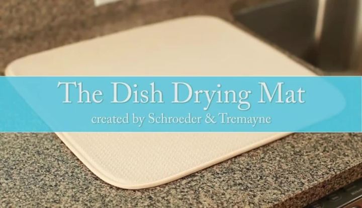 Schroeder & Tremayne Dish Drying Mat, Black