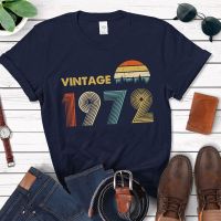 เสื้อยืด ลาย 1972 50Th สไตล์วินเทจ เรโทร คลาสสิก ของขวัญวันเกิด สําหรับคุณยาย คุณพ่อ คุณแม่ คุณยาย 70S ทุกเพศ 50  PPFD