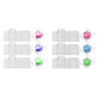 100Pack Wax Melt Container 1.3 Oz,Wax Melt Single Cube Flip Top Clear Empty Plastic Cube Tray for Waxless Tart Candles