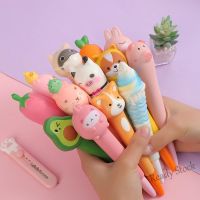 【Ready Stock】 ❦✆▨ C13 Squishy and Cute Kawaii Pen Kawaii Accessories Cute Girl Pens Animal Fruit Shaped Stress Relief Pens Cute School Supplies