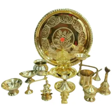 Shop Brass Pooja Set online