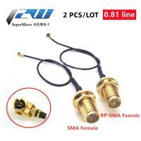 2-piece / RP-SMA female to MHF4 IPEX IPX plug Pigtail for 0.81mm card intel WIFI Board 10cm 15cm 20cm 30cm