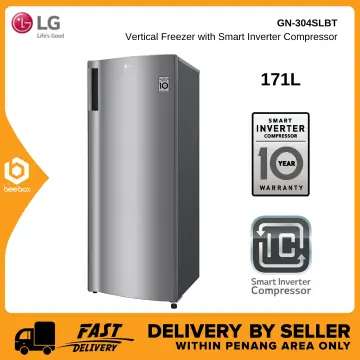 168L, Silver, Standing Freezer - GN-304SLGT