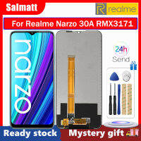 Salmatt จอ LCD ขนาด6.5นิ้วของแท้สำหรับ Realme นาร์โซ RMX3171 30A อะไหล่จอแอลซีดีชิ้นส่วนหน้าจอสำหรับ Realme นาร์โซ30A พร้อมเครื่องมือซ่อมฟรี