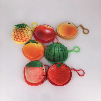 Cwwartmini Key Hook fruits Plush Toy purse-สตรอเบอร์รี่ใหม่ฯลฯกระเป๋าตุ๊กตา, 8cm Plush Toy pursee