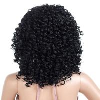 MSIWIGS Blonde Synthetic Short Curly Wigs for Women Black Afro Wig 16 Inch Grey Natural Wig Brown Hair Heat Resistant Gift ของขวัญ