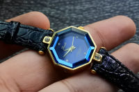 นาฬิกา Vintage มือสองญี่ปุ่น Dude ระบบ Quartz ทรงแปดเหลี่ยม สภาพดี ใช้งานได้ปกติ กระจกเหลี่ยม หน้าปัด 30mm