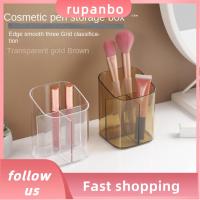 RUPANBO039392692 อะคริลิค ที่ใส่ปากกา แบบ3ช่อง ใสสะอาด ที่ยึดรีโมท ของใหม่ กล่องจัดเก็บปากกา สำหรับบ้านห้องน้ำสำนักงานโต๊ะเด็ก