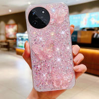 KONSMART เคสโทรศัพท์สำหรับ Realme 11 4G 5G 11X5G 11 Pro 11 + 5G ใหม่ล่าสุดเคสโทรศัพท์ TPU แบบน่มผีเสื้อส่องแสงเป็นประกายระยิบระยับ2023 3D สำหรับ Realme C51 C53 C55 NFC