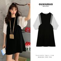 Large womens clothes 2022 new summer fat mm thin fashion loose salt fried Street sweet and spicy dress