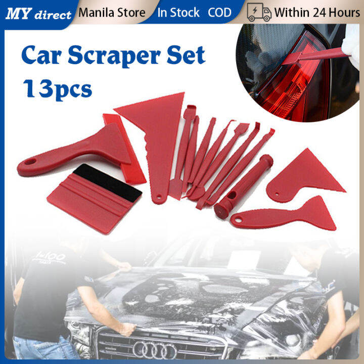 13PCS Car Wrap Film Tool Vinyl Wrap Film Scraper Automotive Sun ...