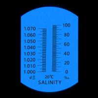 Handheld 0-100% Seawater Salinity Meter Sodium Chloride Concentration Refractometer with Shock Box