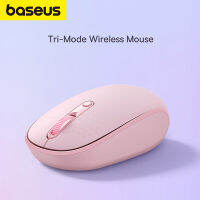 Baseus เมาส์เมาส์ไร้สายบลูทูธที่ออกแบบตามหลักสรีรศาสตร์เมาส์เงียบเสียงเงียบ2.4กรัมคอมพิวเตอร์แท็บเล็ตสำหรับโน้ตบุ๊คแล็ปท็อปพร้อมตัวรับสัญญาณ USB