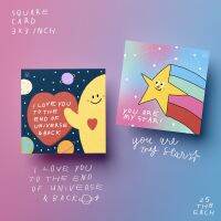 STUDIO.OWY : Square Card (2) - 12 Designs การ์ดสี่เหลี่ยมจัตุรัสขนาด 3x3 นิ้ว