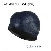 Riseado Navy Silicone Swimming Caps 2022 New Protection Long Hair High Elastic Adults Swim Pool Hat Free Size for Men &amp; Women