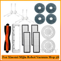 สำหรับ Xiaomi Mijia Robot Vacuum Mop 3S B108CN เปลี่ยนชิ้นส่วนเครื่องดูดฝุ่นหลักด้านข้างแปรง Hepa Filter Mop Pad อุปกรณ์เสริม