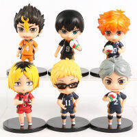 น่ารัก Haikyuu Shoyo Tobio Kenma Tooru Yuu Kei พีวีซีตัวเลข Haikyuu Nekoma อะนิเมะตัวเลขของเล่นตุ๊กตาชุด6ชิ้น8ชิ้น