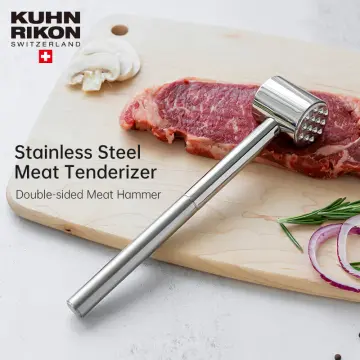 Meat Tenderizer Hammer, 2 Pieces Meat Pounder Mallet Stainless Steel  Dual-sided Roller Design Loose Meat Hammer Kitchen Cooking Tool For Steak  Pork Be