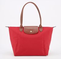 Gift bag♛卐☫  100  Authentic Longchamp Women bags Le Pliage Original Dumpling bag Small Size Long handle Nylon Shoulder Bag folded Shopping Bag 2605089545 Red made in France