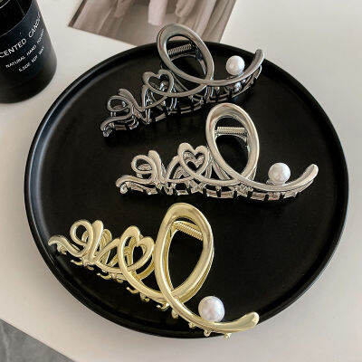 Female Love Hairpin Card Issuance Hindbrain Spoon Shark Clip Metal Updo