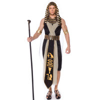 Ranqi Mens King Of Egypt King Tut เครื่องแต่งกาย Gold Halloween Cosplay