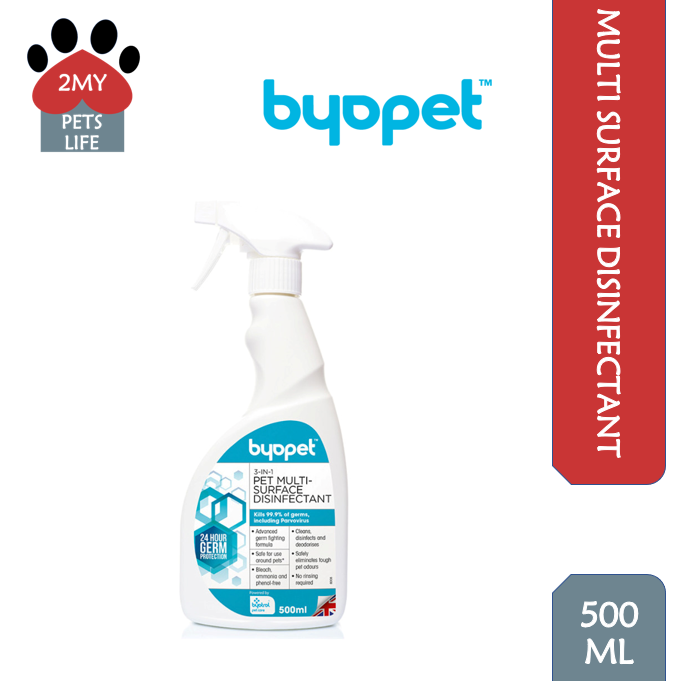 BYOPET 3 IN 1 MULTI SURFACE DISINFECTANT & DEODORIZER FOR PET 500ML