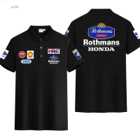 Lothmans Summer honda Joint Rothmans Motorcycle POLO Shirt T-Shirt Lovers Riding Short Sleeves {attractive} high-quality