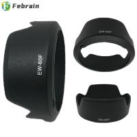 FEBRAIN ABS EW-60F สีดำเลนส์ฮูด55มม. ม่านบังแดดเลนส์กล้องเอนกประสงค์ป้องกันการฮู้ดกล้องสำหรับ EF-M แคนนอน18-150มม. เป็นอุปกรณ์เสริมกล้อง STM