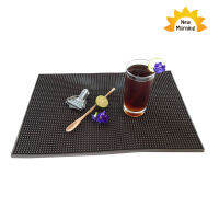 New Morning SERVICE MAT 12 x 18”แผ่นยางกันลื่นสี่เหลี่ยมสำหรับบาร์น้ำ-ฺBrown