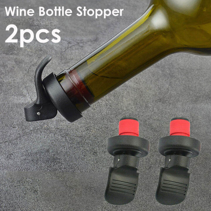 【Ready Stock】2Pcs Wine Bottle Stopper Bar Hand Press Sealing Champagne