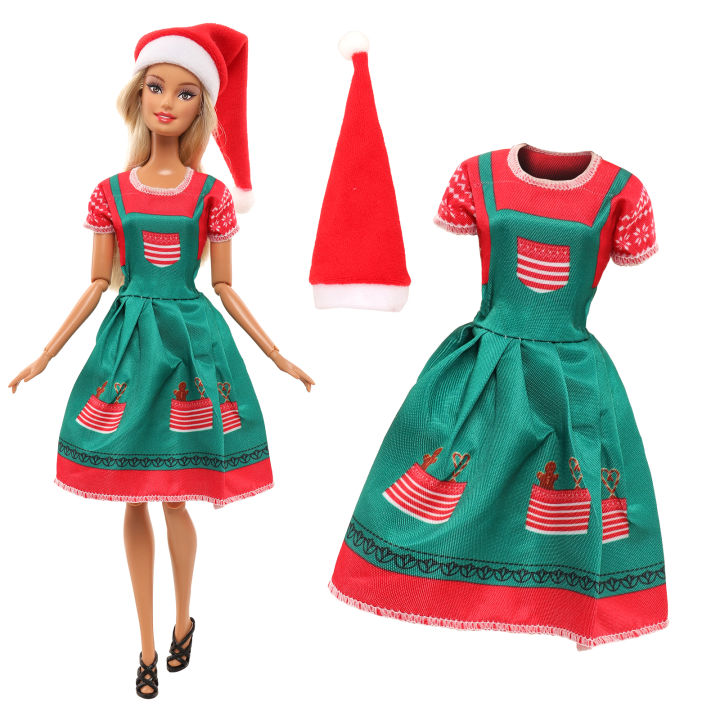 lt-presale-gt-barwa-christmas-set-10-pieces-5-skirts-5-hats-for-11-5-inch-toy-girl-gift-dollhouse-game-doll-clothes
