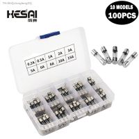 ▧﹍ 5x20mm Quick Blow Glass Tube Fuse Assorted Kits Fast-blow Glass Fuses Car Glass Tube Fuses Assorted kit 0.2A-15A Household Fuses