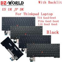 ญี่ปุ่นอังกฤษ DK Danish แบ็คไลท์คีย์บอร์ดสำหรับ Lenovo Thinkpad P14s T14 L14 Gen 3 4 G3 G4แล็ปท็อป5N21D68058