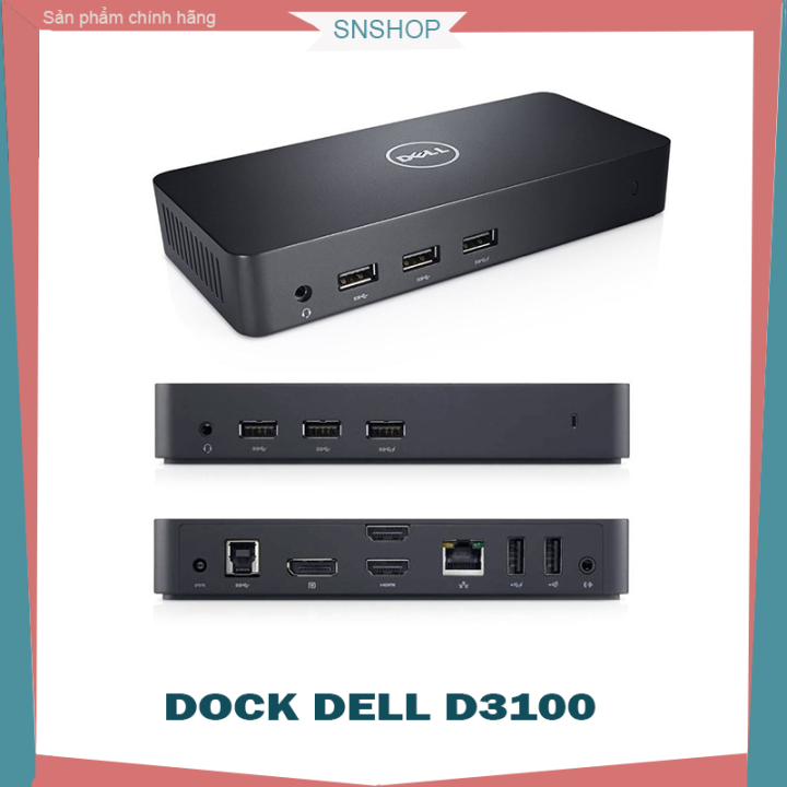 Dock Displaylink Dell D3100 USB 3.0 4k HD Dell Docking Station Mở Rộng