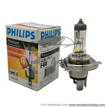 Philips H4 12342 Premium Halogen Headlight Bulb (12V, 60/55W)