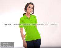 t-shirt export เสื้อยืด Polo TK Premium แขนสั้น ผู้หญิง ทรงเว้า (สีเขียวมะนาว)