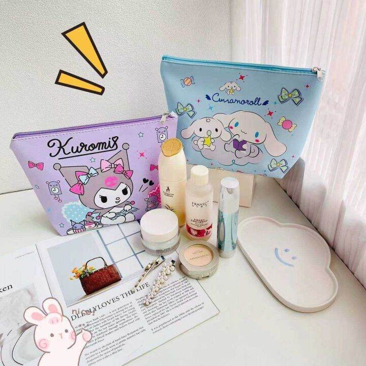 กระเป๋าสำอางค์คางหมู-sanrio-ไซส์ใหญ่-ดีไซน์เก๋-มีทั้งหมด-13-ลาย-วัสดุหนัง-pu-ขนาด-20-19-5-9-cm