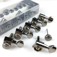 KR-New Cosmo Black Guitar Locking Tuners Electric Guitar Machine Heads Tuners JN-07SP Lock Black Nickel Tuning Pegs