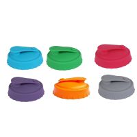 6 Pack Can Protector Lid or Covers Reusable Beverage Can Lids for Standard Soda/Beverage/Beer Cans with Resealable Nozzle