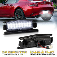 2PCSLot 6000K LED License Plate Lamps Light For Mazda MX5 Miata (ND) MK4 &amp; Mazda 2 Harchback M2 2015-2021 OEM#:D09H-51-270 AB