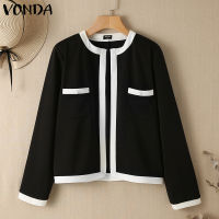 (Korean Causal) VONDA Womens Elegant Blazer Long Sleeve Cardigan #2