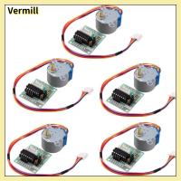 VERMILL 5pcs พร้อมบอร์ดไดรฟ์5V ULN2003 5V stepper Motor 5สาย4เฟส ความเร็วลงก้าวมอเตอร์ ตัวขับมอเตอร์ แบบพกพาได้ Arduino Pi PIC Raspberry Pi