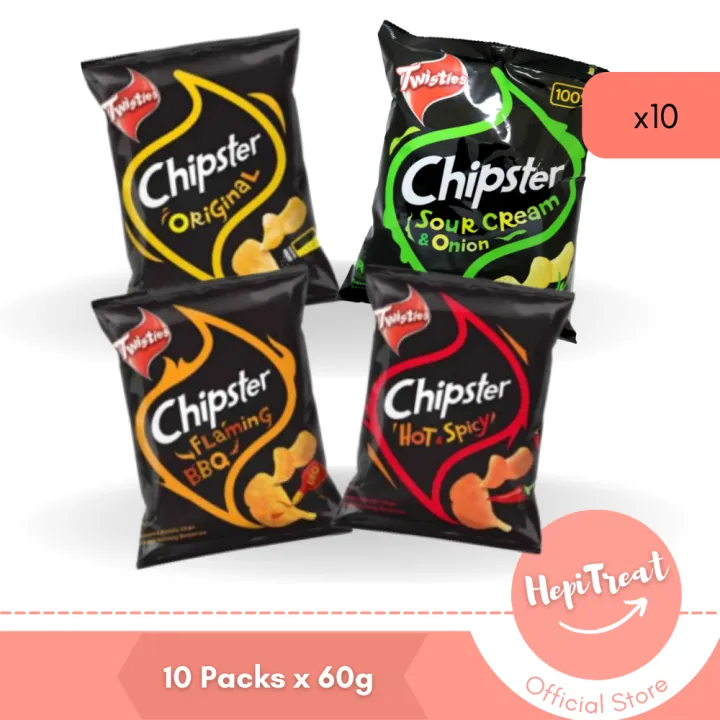 Twisties Chipster Potato Chips - Flaming BBQ / Hot & Spicy / Original ...