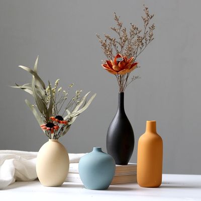 Vase Decoration Living Room Flower Arrangement Nordic Morandi Flower Ins Style Decorative Ceramic Vase