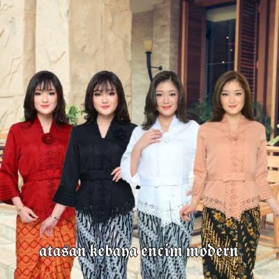 Top kebaya encim modern free belt